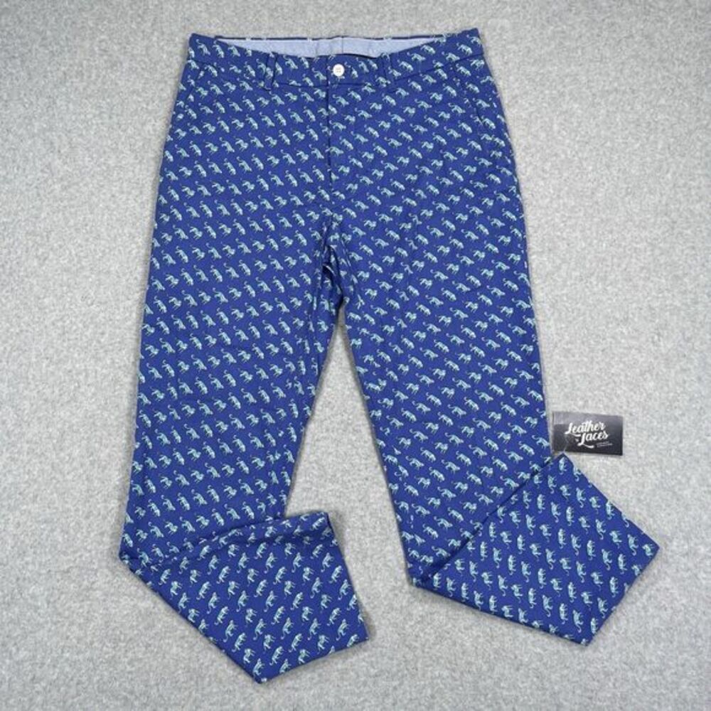 Polo Golf Ralph Lauren Pants‎ Mens 30 (31x29.5) Blue All Over Cheetahs Chinos